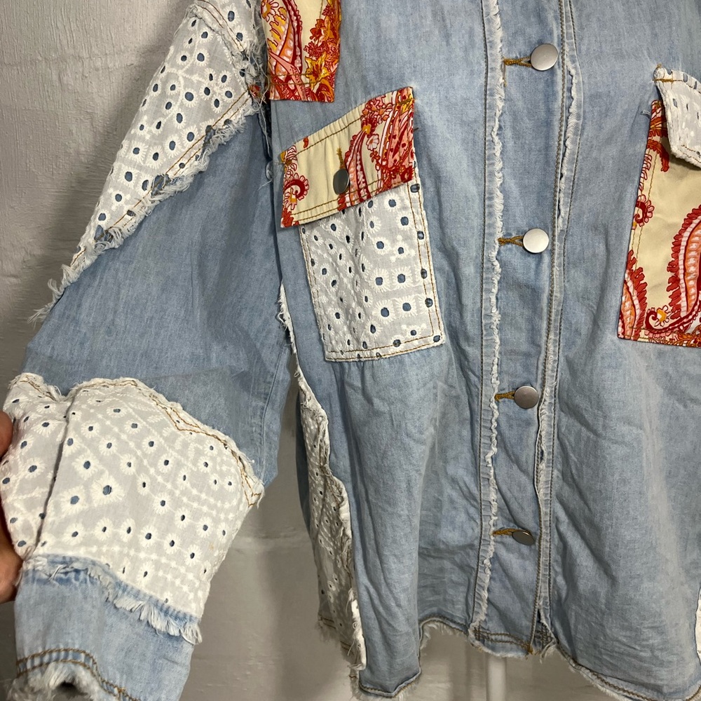 POL PATCHWORK BUTTON SHIRT - image 10